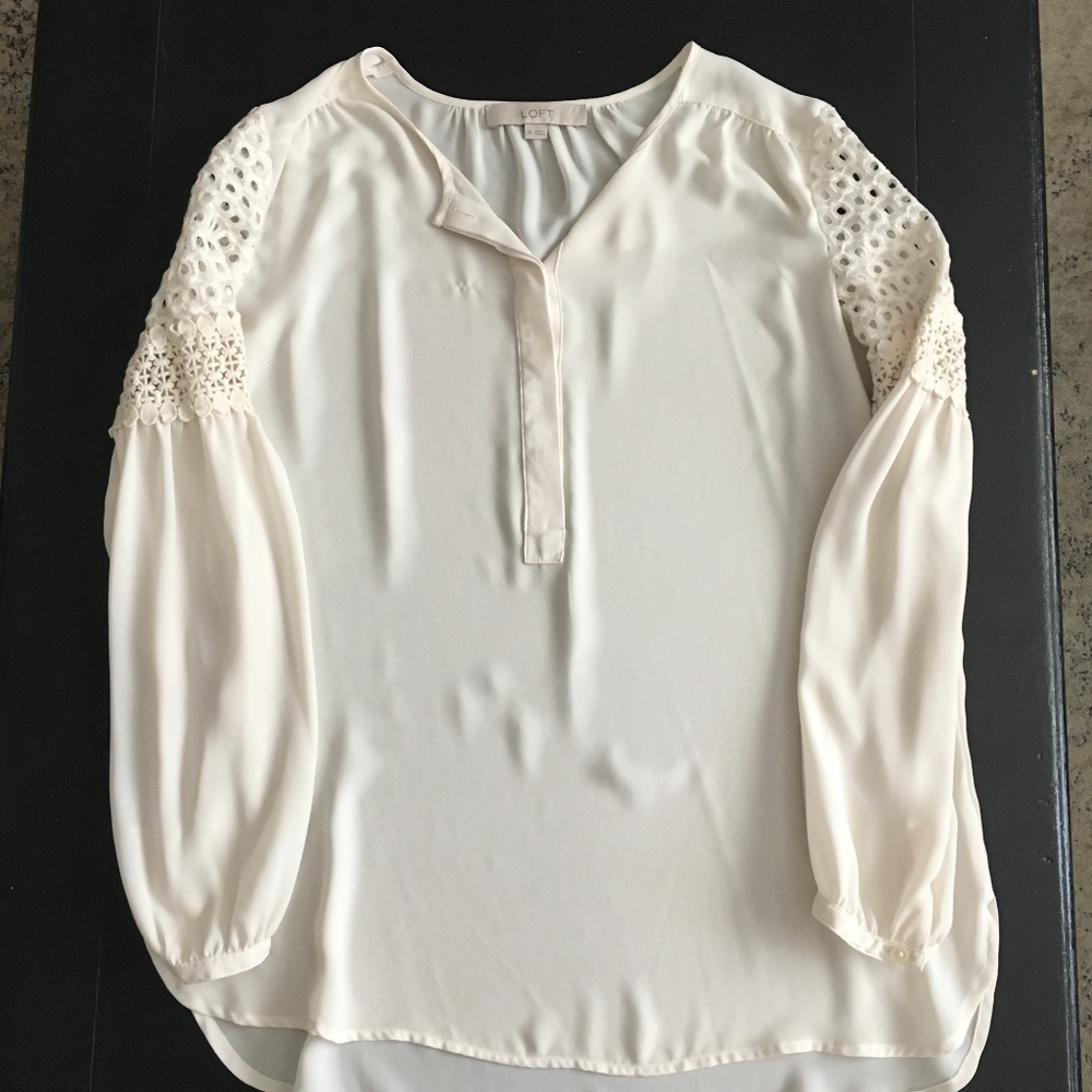 LOFT Cream Colored Blouse